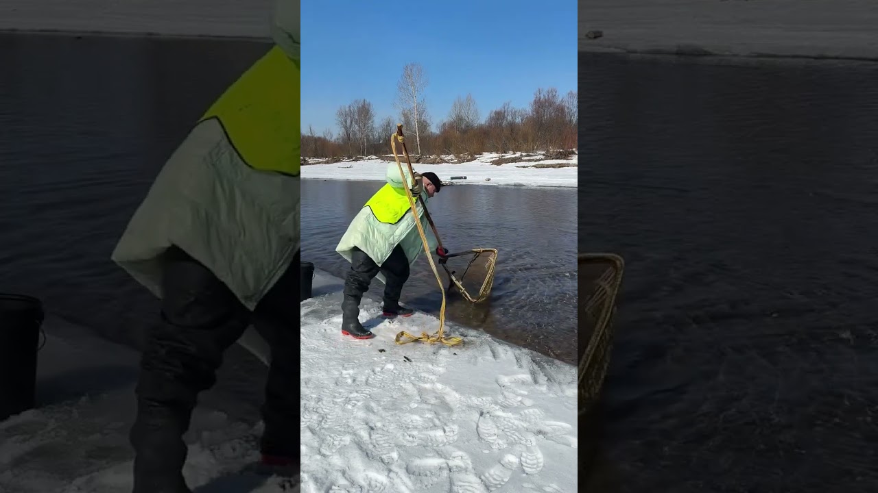 Amazing Survival Skills: Innovative Method of Fishing Through Ice in Extreme Winter Conditions"