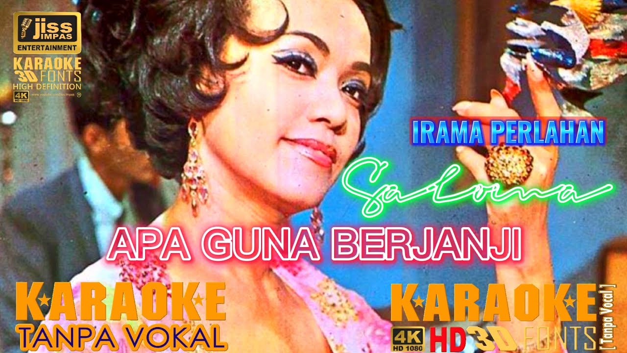 APA GUNA BERJANJI (IRAMA PERLAHAN) - SALOMA - KARAOKE HD [4K] Tanpa Vocal