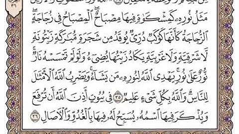 سورة النور مكتوبة كاملة ياسر الدوسري بدون اعلانات