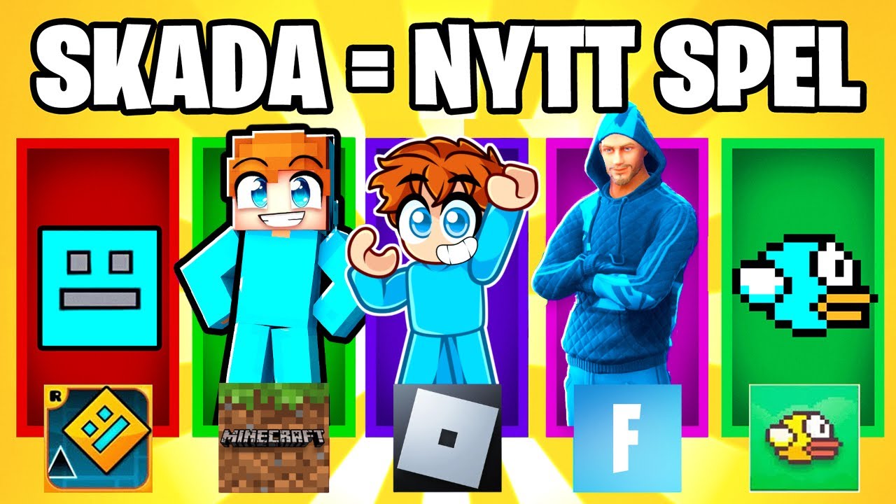 Minecraft Men Om Vi Tar Skada Byter Vi Spel!