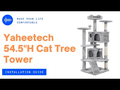 Yaheetech 54.5 Inches H Cat Tree Tower Installation Guide #cattreetower