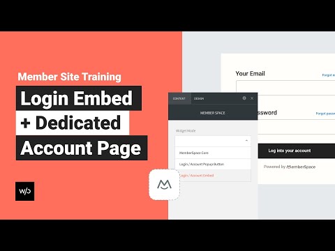 Membership Site Training – Login Embed + Dedicated Account Page