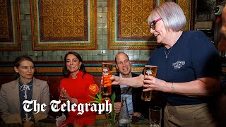 video: Coronation latest news: Prince William and Kate sip pints in Coronation toast at Soho pub