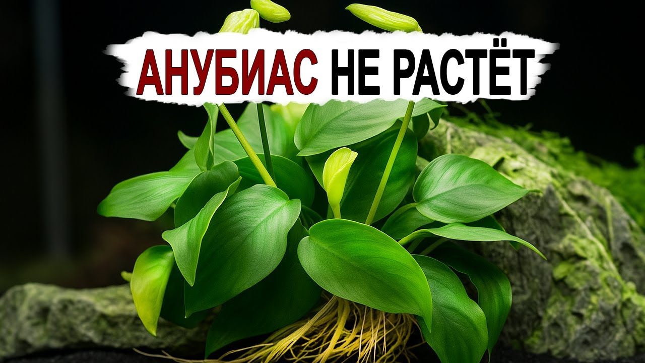 Почему анубиас не растёт или желтеет?