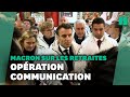 Ref:hIMIkpid2-o Rforme des retraites : macron  rungis auprs de la france qui se lve tt