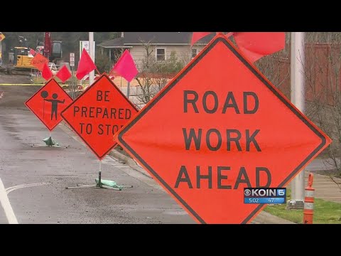 Two workers hit in construction zone in Sherwood
