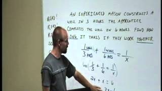 Intermediate Alg Section 5.5 Applications of Rational Expressions