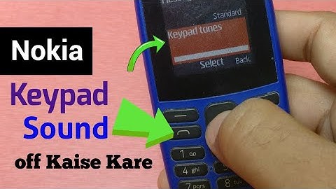 Nokia 105 keypad sound off
