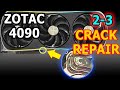 Zotac 4090 Trinity OC cracked PCB repair