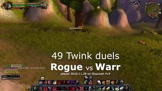 Hemo Rogue vs. Warrior duels (Lv49 twink vs twink)