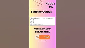 NCODE #17 | Find the output | Comment your Answer Below | #coding #ncodeseries #ncode #coding #code.