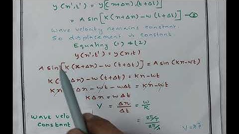 Particle velocity and Wave velocity || class 11 || Physics || N.Kumar sir