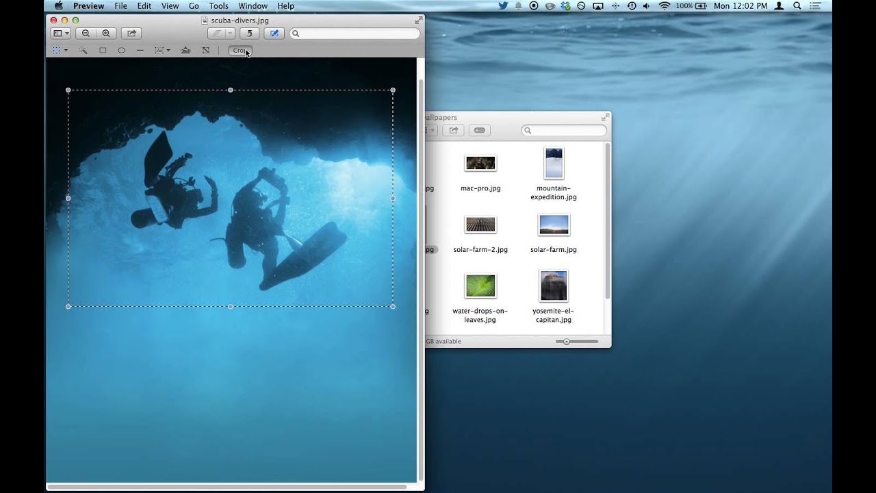 crop picture in preview mac os