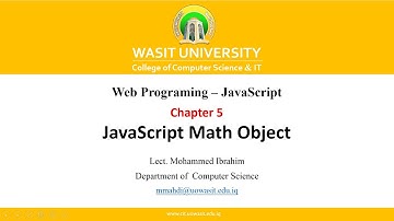 26 JavaScript Math Object round, ceil, floor, min, max, pow  random, trunk