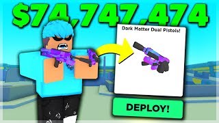 Buying The Dual Dark Matter Pistols For 74 747 474 And They Are Op Big Paintball Roblox Youtube - levels challenges new dual dark matter gun more roblox big