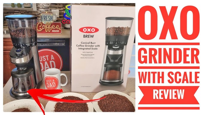 OXO BREW Conical Burr Coffee Grinder with Integrated Scale 