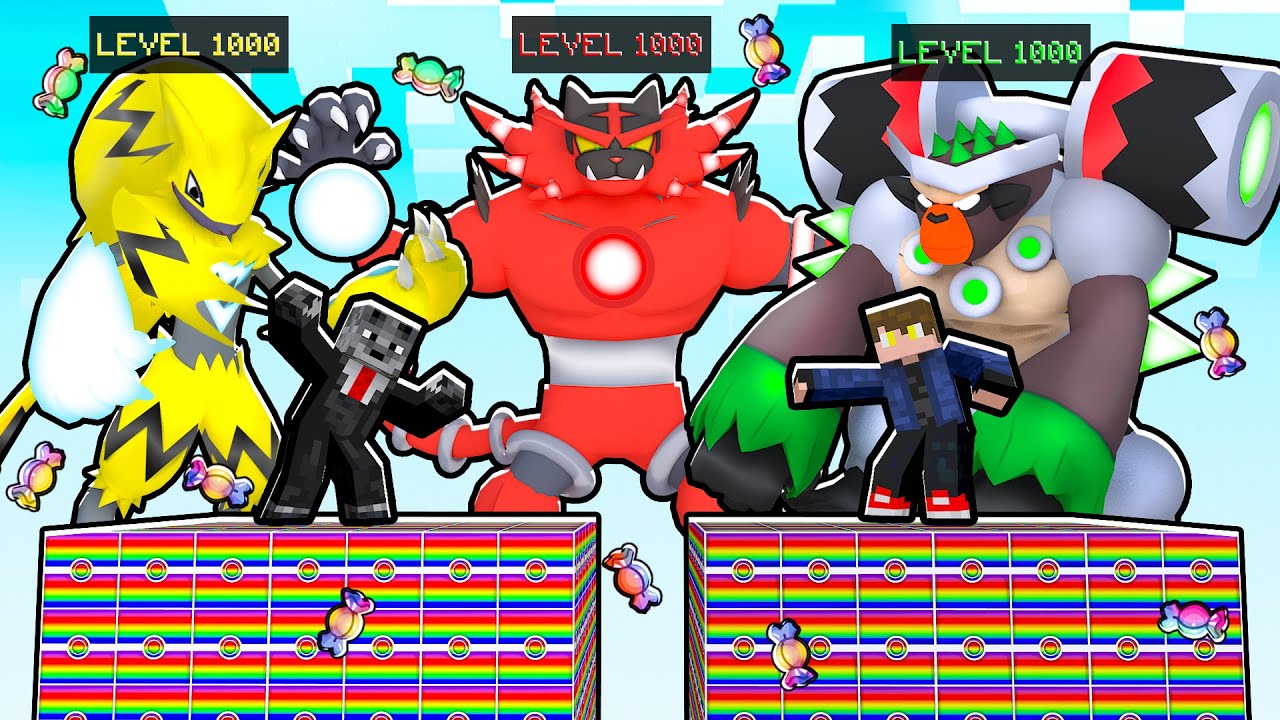 *NOVO* CUBÃO de LUCKY PIXELMON com POKEMON LEVEL 1000 no MINECRAFT