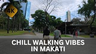 ASMR Chill Walk in Ayala Triangle Gardens | Nature Ambient Sounds in 4K