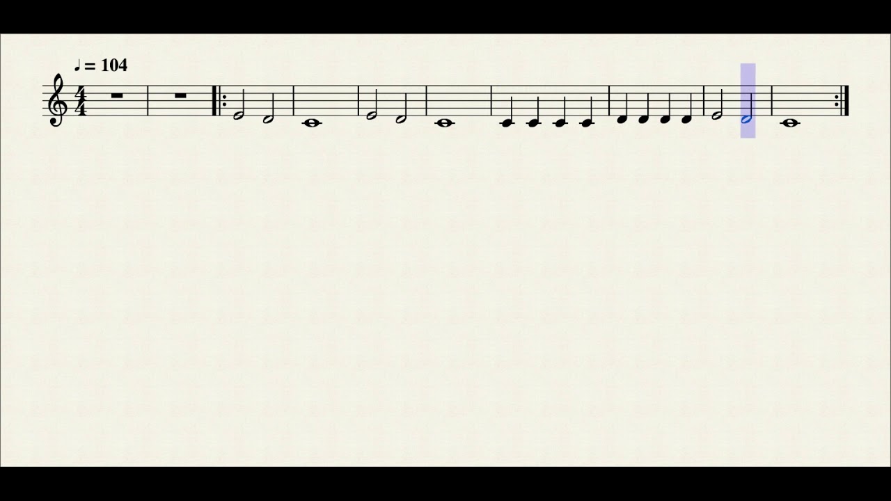 Hot Cross Buns Playalong Video Trumpet, Baritone