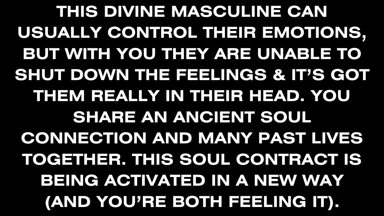 This Divine Masculine is Sensing the Soul Contract Between You... [Soulmate / Twin Flame Reading]