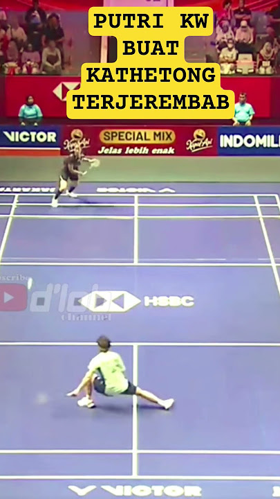 AKSI NETTING PUTRI KW BUAT KATHETHONG TERJATUH DAN TAK BERDAYA #badminton #badmintonlovers