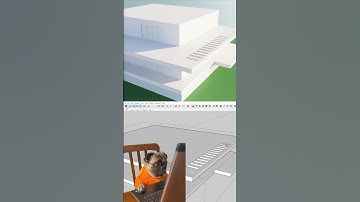 An architect 🐶 works with the live sync plugin of D5 Render for SketchUp.