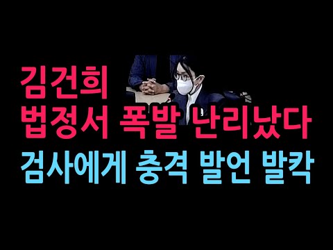 김건희여사 법정 폭발 "다른 영부인도 조사했냐" 충격 발언 발칵 (2026.8.10)