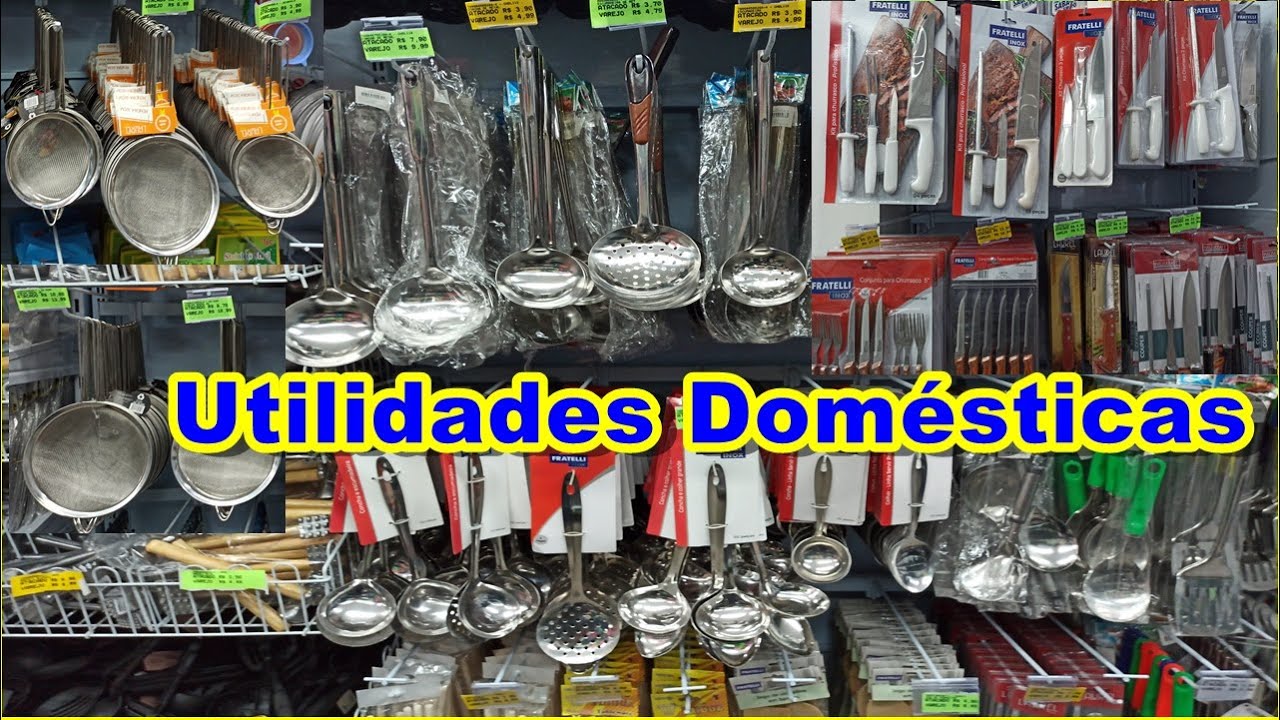 Utilidades domesticas R$1,20 Colheres, Garfos e Facas (Brás) Tudo muito Barato