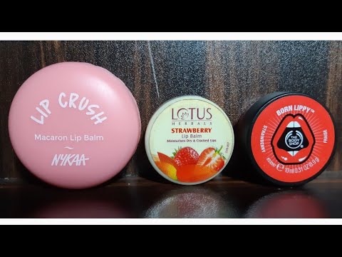 Top 3 pink strawberry lipbalm in india | lipbalm for dry lips | lipbalm for winter | lipbalm review