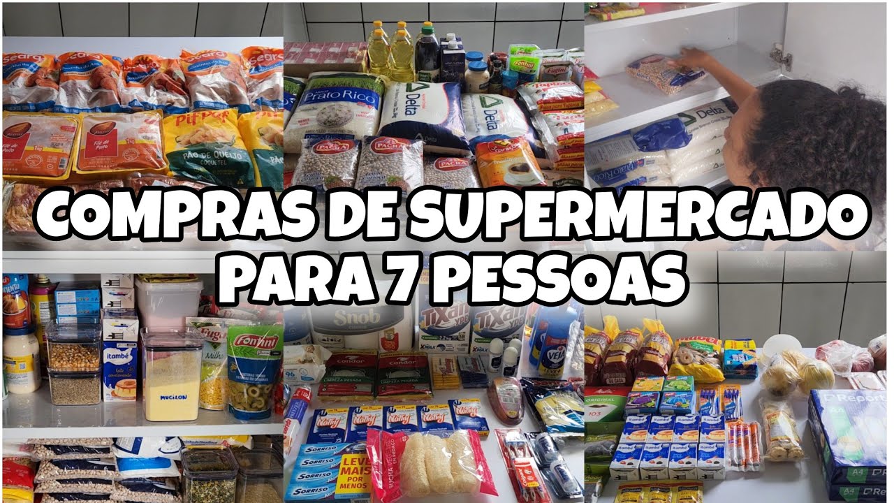 COMPRAS DE SUPERMERCADO DE FEVEREIRO - PARA 7 PESSOAS - NO ATACADISTA