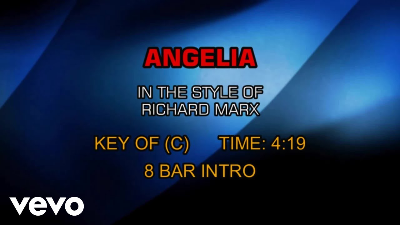 Richard Marx - Angelia (Karaoke) - YouTube