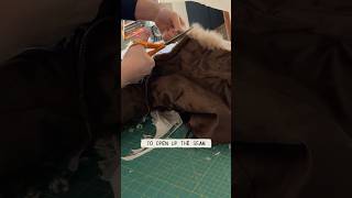 The hood on this coat needed some attention so these faux fur pieces I picked up came in handy!