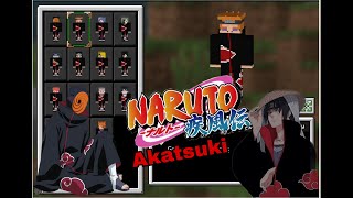 MCPE NARUTO AKATSUKI SKIN PACK REVIEW!