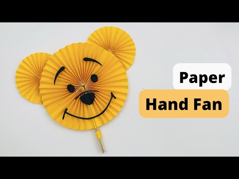 How To Make Paper Hand Fan For Kids / Nursery Craft Ideas / Paper Craft Easy / KIDS crafts