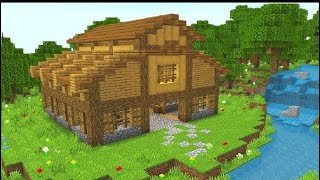 Minecraft Simple Barn Tutorial w/ Crop Farm