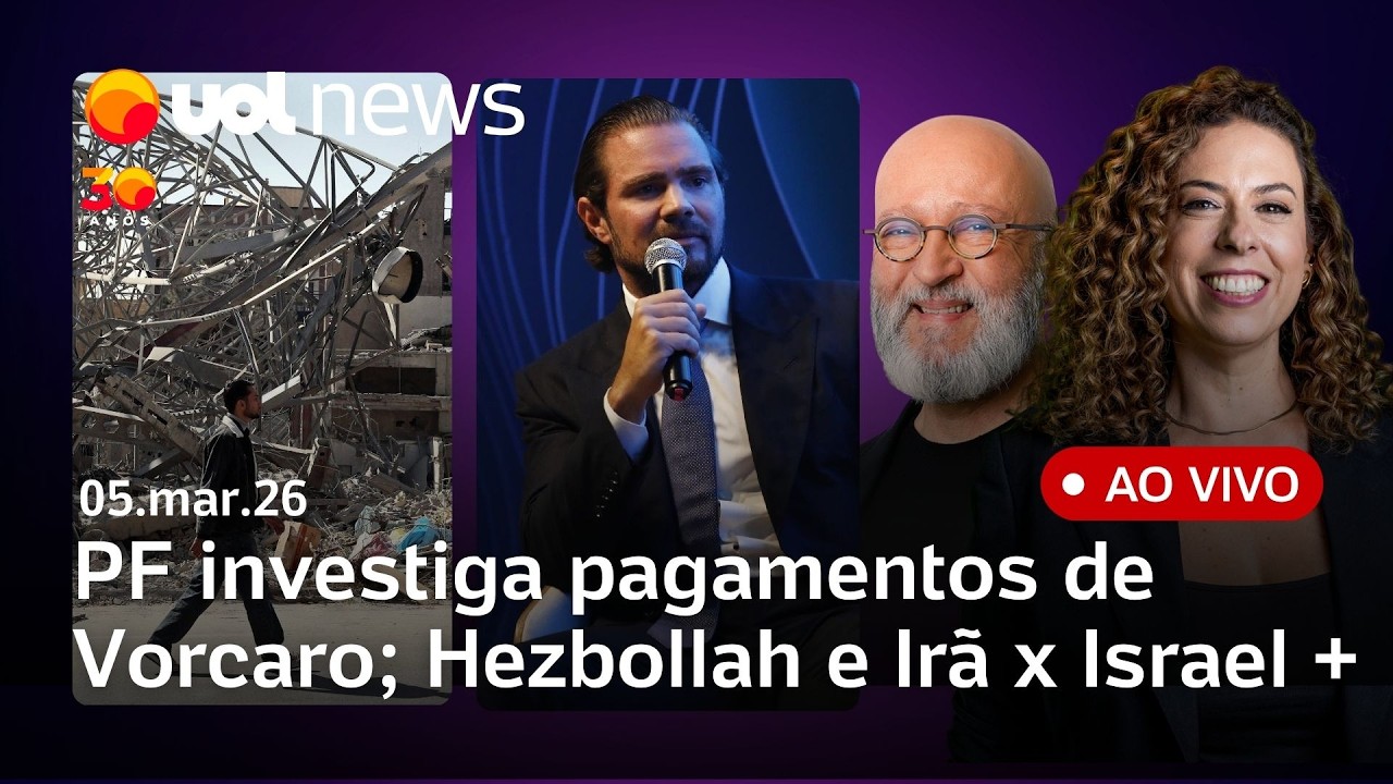Mensagens de Vorcaro e 'fila de pagamentos' do dono do Master; Hezbollah e Irã x Israel e+ ao vivo