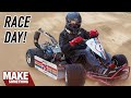 We're finally racing! How a race day works plus results! Dirt Oval Kart Racing.