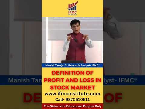 Definition of Profit and loss in stock market #bigners #stockmarket #ifmcinstitute #trading #task