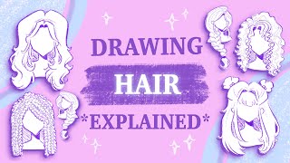 How To Draw Hair ~ Tutorial 🌱☁️✨