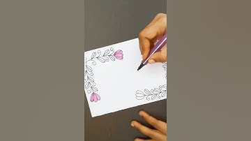 Quick and easy design border for project work #shorts #ytshorts #viral