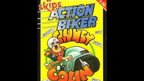 KP Skips Action Biker (1985) - Commodore 64 Cassette C64 (Full Loading & Gameplay)