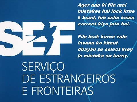 SEF Portugal Immigration Information | Mistakes In Locked Files ? | How to Correct Those Mistakes |
