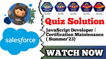 JavaScript Developer I Certification Maintenance (Summer 