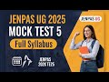 JENPAS UG 2025 Mock Test 5 | Full Syllabus Practice | 50 MCQs with Answers | Paramedical Entrance