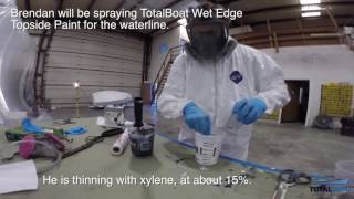 Boat Painting 101: Spray Painting the Waterline & Finishing Touches