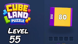 Cube Land Puzzle Level 55 Walkthrough