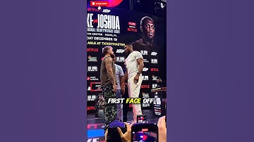 FIRST FACE OFF: Jake Paul Looks NERVOUS vs Anthony Joshua? #boxing#jakepaul#anthonyjoshua#boxingnews
