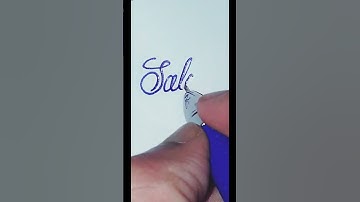 How To Write Saloni Name In Cursive Handwriting