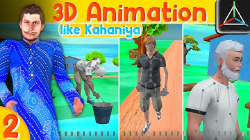 How to Make 3D Cartoon Stories using Prisma3D || Make 3D Stories like Hindi Kahaniya (Part-2)