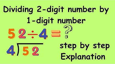 Dividing 2 digits by 1 digits | The steps to long Division | Step by step explanation